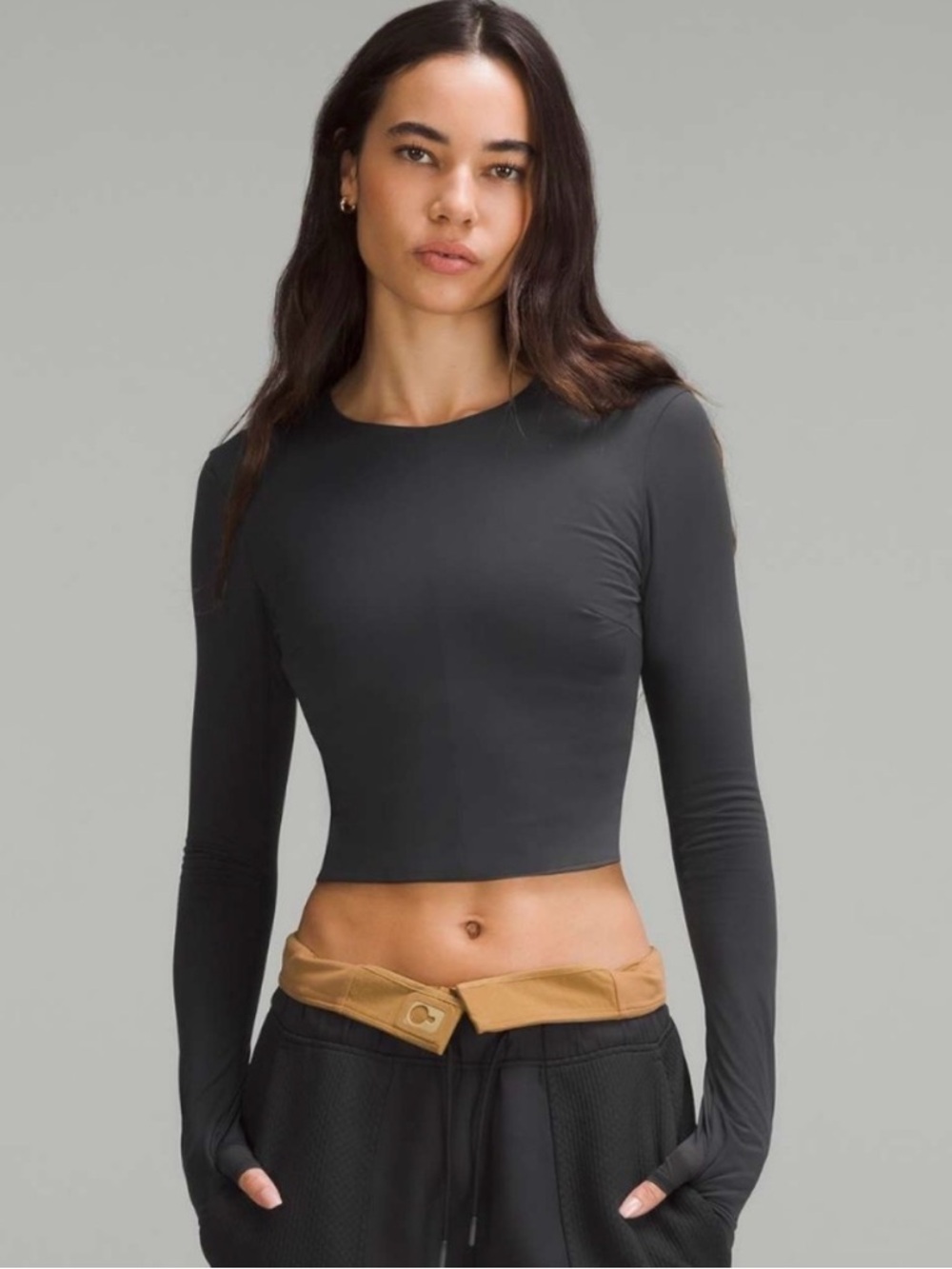 Lululemon Black Tight-Fit Lined Long Sleeve